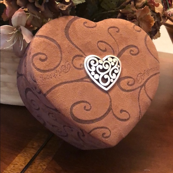 Brighton Other - Brighton Suede Heart Shaped 3 Tier Jewelry…